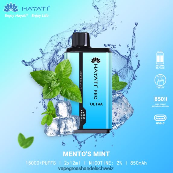 Vape Großhandel 666R84211 Mentos Minze Hayati Pro Ultra