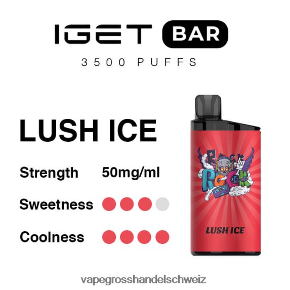 Vape Großhandel Tornado 666R8493 üppiges Eis IGET BAR 3500 5 % Nikotin