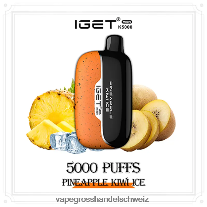 IGET Moon k5000 Ananas-Kiwi-Eis 688H4D14 - Vape Großhandel Elfbar