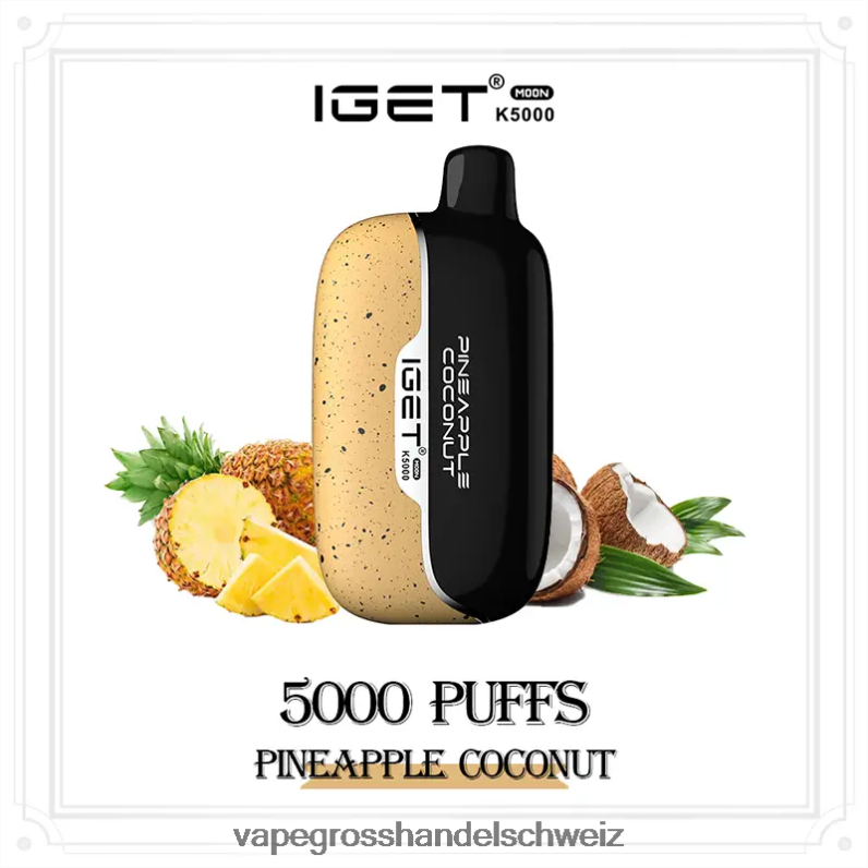 IGET Moon k5000 Ananas-Kokosnuss 688H4D16 - Dampfen Schweiz