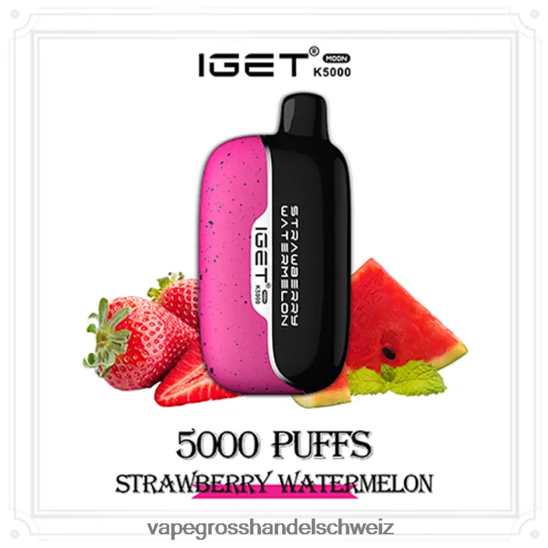 IGET Moon k5000 Erdbeerwassermelone 688H4D9 - Elektronische Zigarette Flugzeug