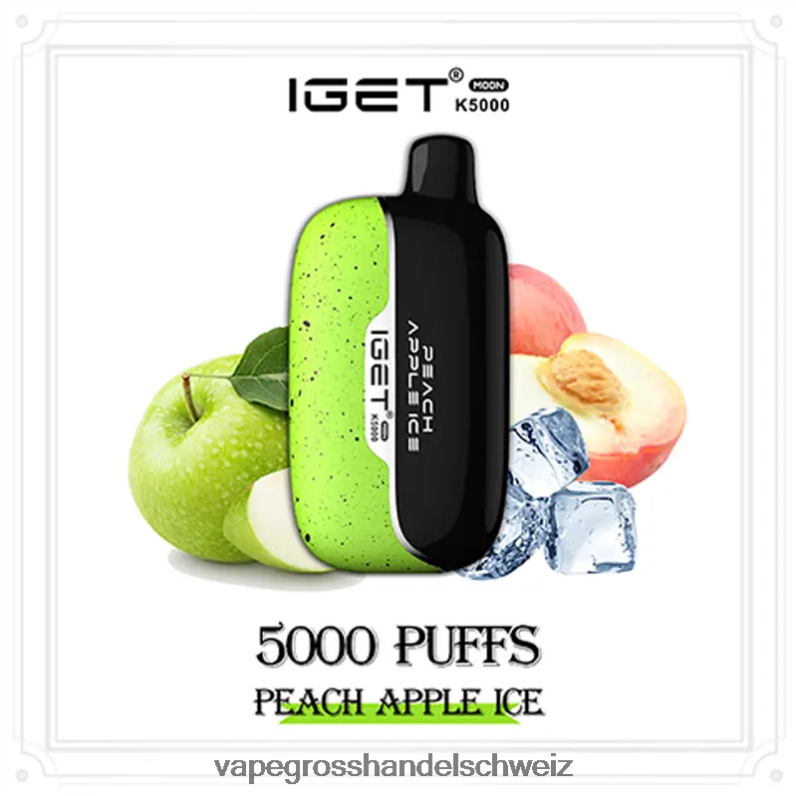 IGET Moon k5000 Pfirsich-Apfel-Eis 688H4D7 - Elektronische Zigarette Kaufen