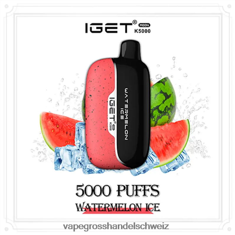 IGET Moon k5000 Wassermeloneneis 688H4D8 - Elektronische Zigarette Ohne Nikotin