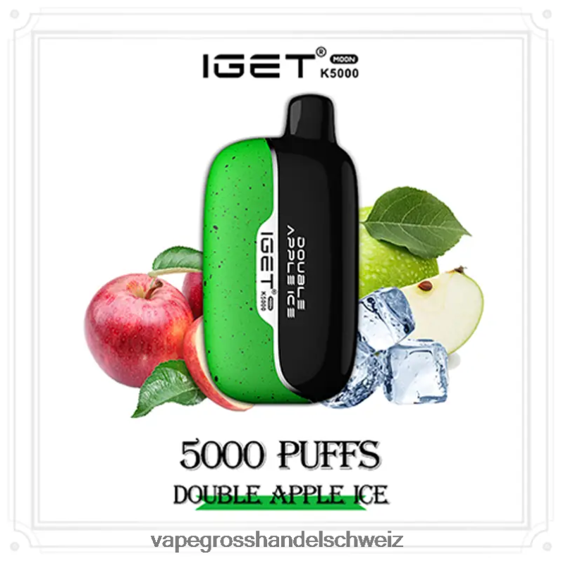 IGET Moon k5000 doppeltes Apfeleis 688H4D19 - Elektronische Zigarette Flugzeug