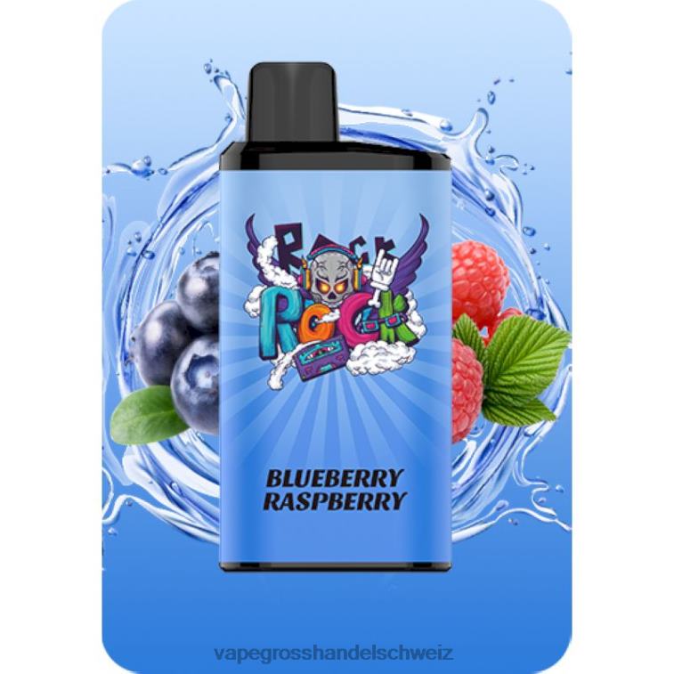 Elektronische Zigarette Ohne Nikotin - IGET Bar Profi Blaubeer-Himbeere H6XDX8