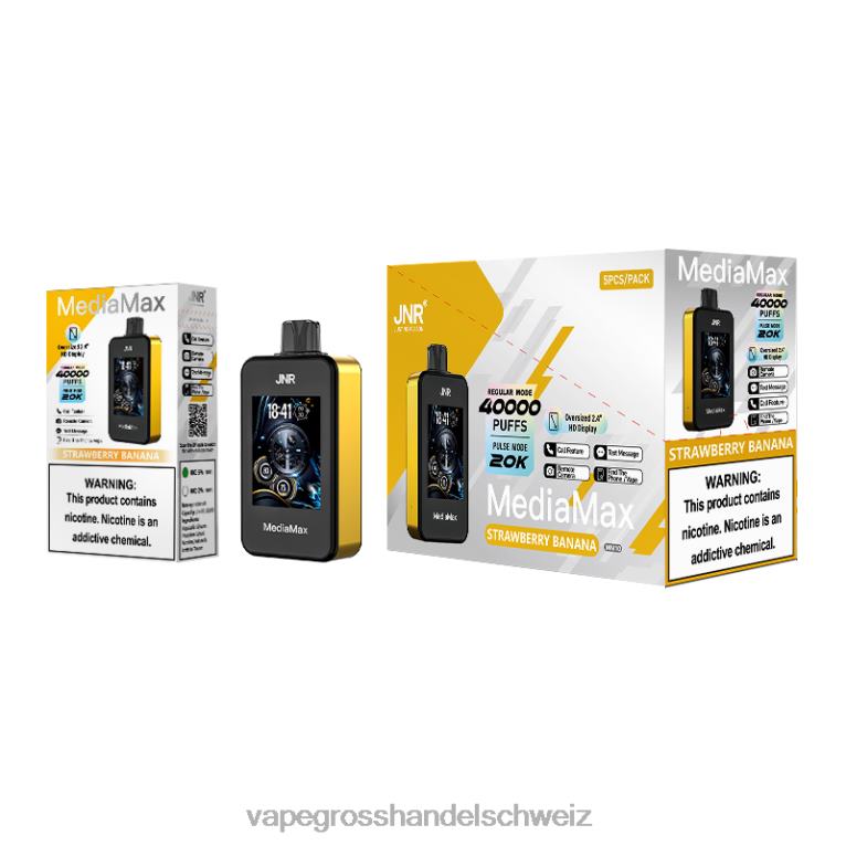 Dampfen Schweiz - JNR MediaMax 40.000 Puff Erdbeerbanane 8T0NV16
