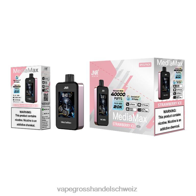 Elektronische Zigarette Kaufen - JNR MediaMax 40.000 Puff Erdbeereis 8T0NV17