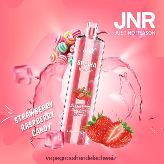 Vape Großhandel 666R84691 Erdbeer-Himbeer-Bonbons JNR SHISHA
