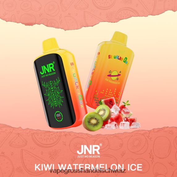 Elektronische Zigarette Flugzeug 666R84589 Kiwi-Wassermelonen-Eis JNR SKYWALKER BOX