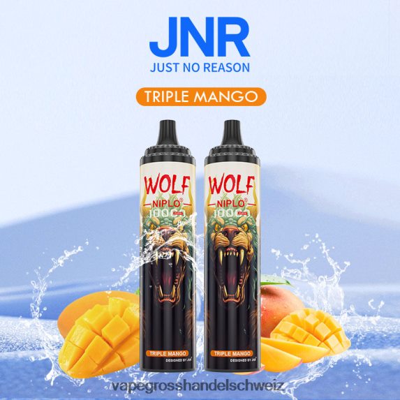 Vape Grosshandel Schweiz 666R84775 dreifache Mango JNR WOLF NIPLO