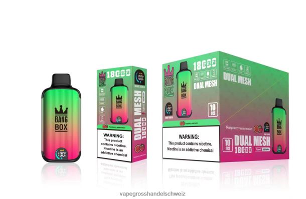 Bang Box 18000 Züge Himbeer-Wassermelone Elektronische Zigarette Flugzeug - 8NZ2897