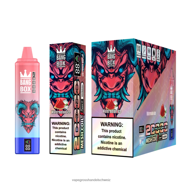 Bang Box 20000 Wassermeloneneis Vape Großhandel - 8NZ2856