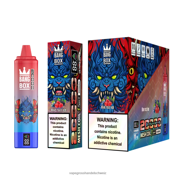 Bang Box 20000 blaues Razz-Eis Vape Großhandel Tornado - 8NZ2859