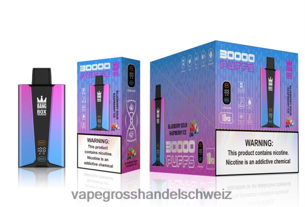 Bang Box 30.000 Züge intelligenter Bildschirm Blaubeer-Sauer-Himbeereis Vape Großhandel Tornado - 8NZ2881