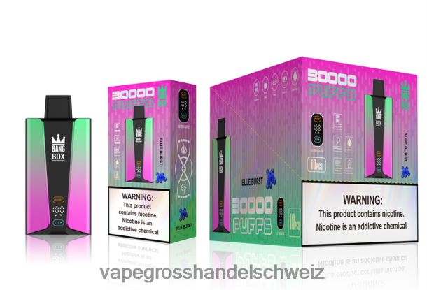 Bang Box 30.000 Züge intelligenter Bildschirm blauer Ausbruch Vape Großhandel Elfbar - 8NZ2882