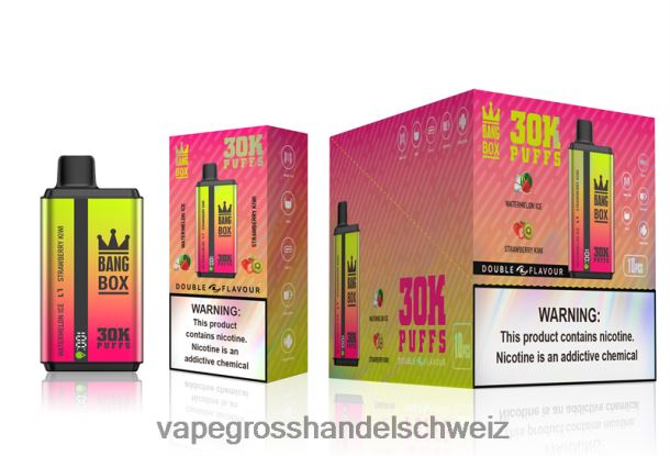 Bang Box 30.000 Züge, zwei Geschmacksrichtungen Wassermeloneneis und Erdbeerkiwi Vape Großhandel Elfbar - 8NZ2862