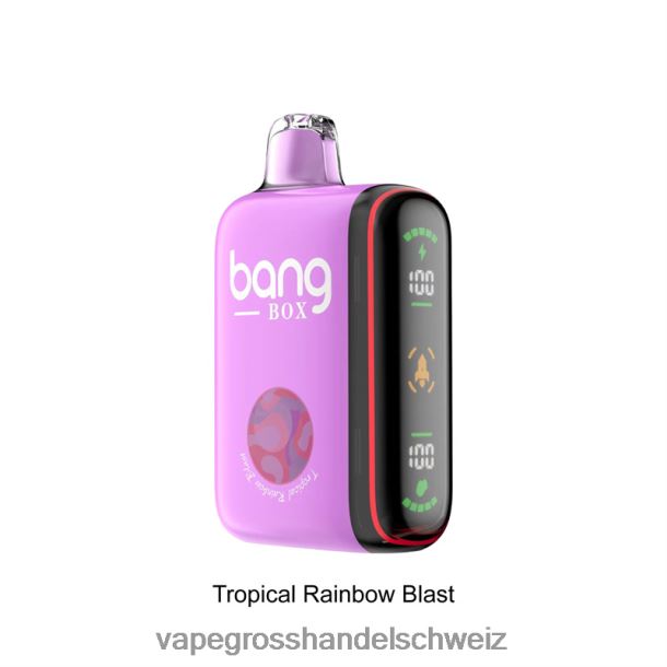 Bang Box 9000–18000 Züge, intelligente Leistungsanzeige tropische Regenbogenexplosion Dampfen Schweiz - 8NZ2836