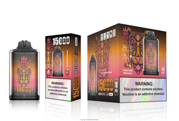 Bang Box s1-15000 Züge Mango-Pfirsich-Wassermelone Elektronische Zigarette Flugzeug - 8NZ28107