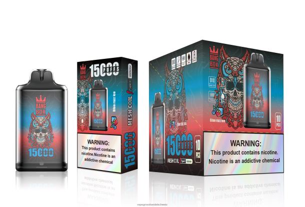 Bang Box s1-15000 Züge blaues Razz-Eis Elektronische Zigarette Iqos - 8NZ28108