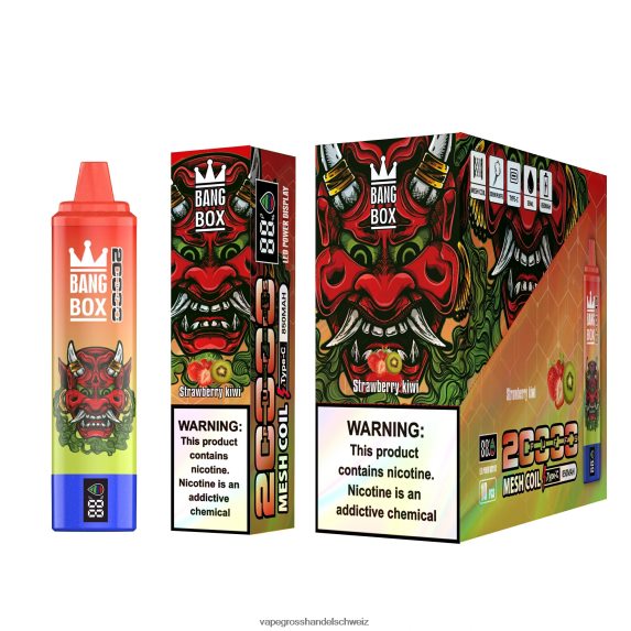 Dampfen Schweiz 666R84126 Erdbeer-Kiwi Bang Box 20000
