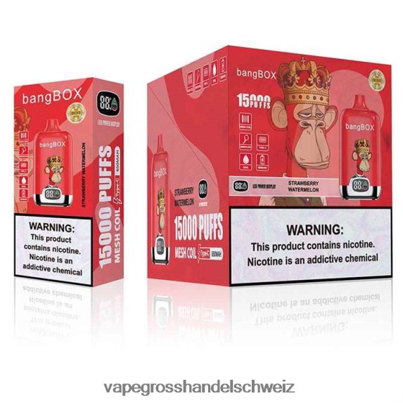 Dampfen Schweiz 666R84136 Erdbeerwassermelone Bang Box 15000