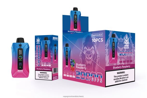 Bang Beach 20000 Züge Smart Screen Vape Blaubeer-Himbeere Vape Großhandel Preise - 8NZ2812