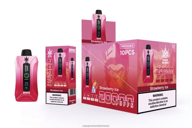 Bang Beach 20000 Züge Smart Screen Vape Erdbeereis Dampfen Schweiz - 8NZ286