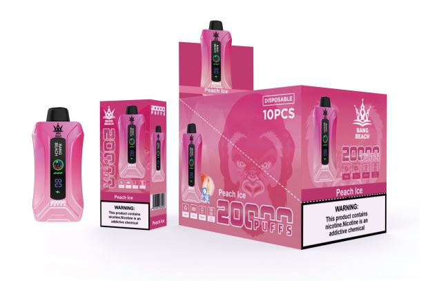 Bang Beach 20000 Züge Smart Screen Vape Pfirsicheis Elektronische Zigarette Flugzeug - 8NZ289