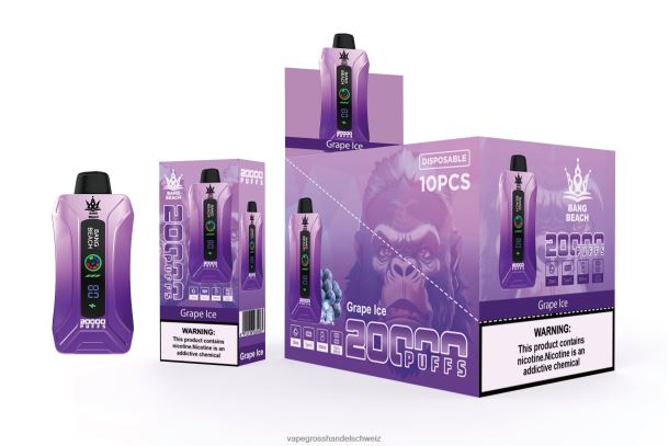Bang Beach 20000 Züge Smart Screen Vape Traubeneis Elektronische Zigarette Iqos - 8NZ2810