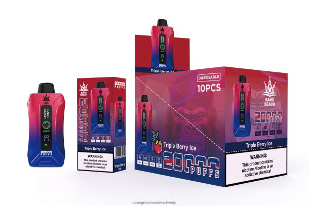 Bang Beach 20000 Züge Smart Screen Vape dreifaches Beereneis Elektronische Zigarette Ohne Nikotin - 8NZ288