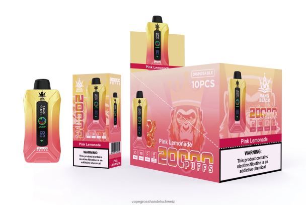 Bang Beach 20000 Züge Smart Screen Vape rosa Limonade Vape Großhandel Elfbar - 8NZ284