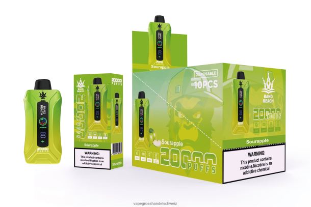 Bang Beach 20000 Züge Smart Screen Vape saurer Apfel Vape Großhandel - 8NZ281
