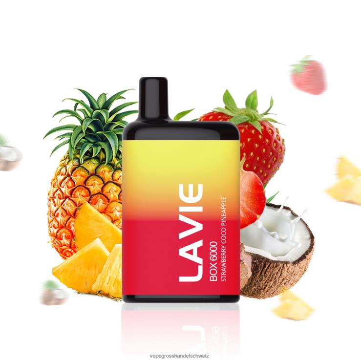 Vape Grosshandel Schweiz - LAVIE BOX 6000 Züge Erdbeer-Kokos-Ananas F428L205