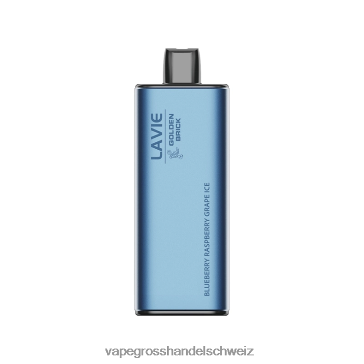 Dampfen Schweiz - LAVIE GOLDEN BRICK 10000 Züge Blaubeer-Himbeer-Trauben-Eis F428L56
