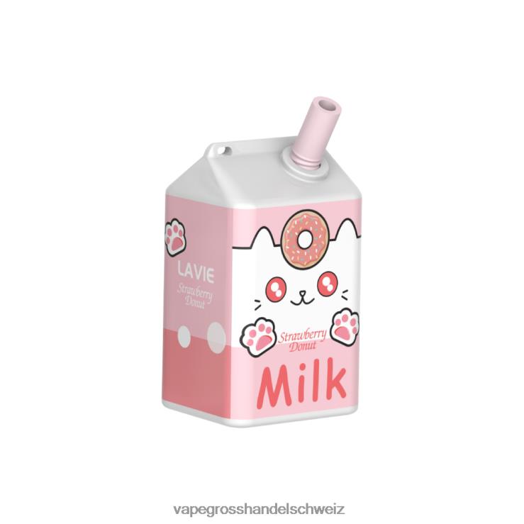 Elektronische Zigarette Kaufen - LAVIE MILK 7000 Züge Erdbeerdonut F428L177