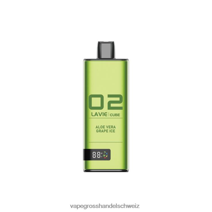 Dampfen Schweiz - LAVIE Cube 20000 Züge Aloe Vera Traubeneis F428L36