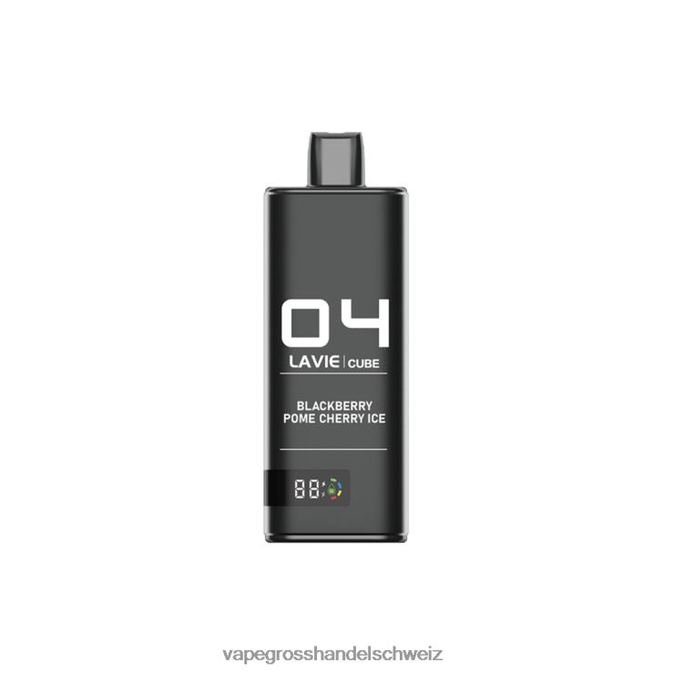 Elektronische Zigarette Ohne Nikotin - LAVIE Cube 20000 Züge Brombeer-Kernkirscheis F428L38