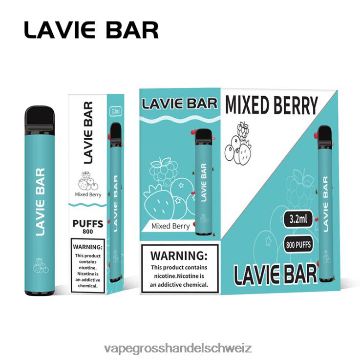 Dampfen Schweiz - LAVIE BAR 800 Züge gemischte Beeren F428L316