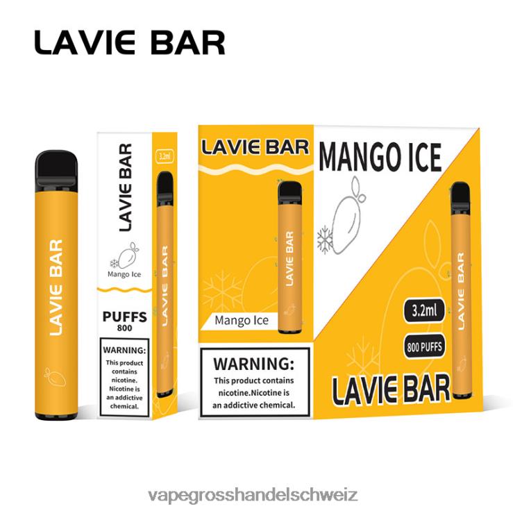 Elektronische Zigarette Flugzeug - LAVIE BAR 800 Züge Mango-Eis F428L309