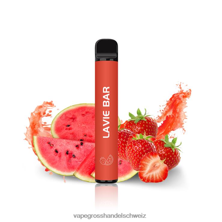 Elektronische Zigarette Kaufen - LAVIE BAR 2% Version 800 Züge Wassermelone Erdbeere F428L327