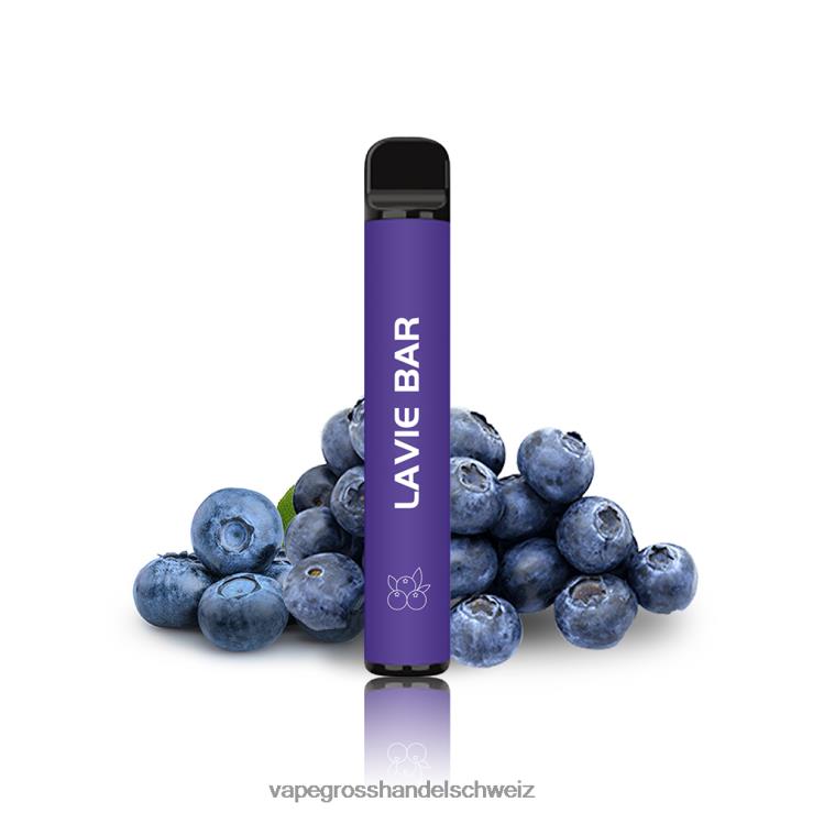 Elektronische Zigarette Ohne Nikotin - LAVIE BAR 2% Version 800 Züge Blaubeere F428L318