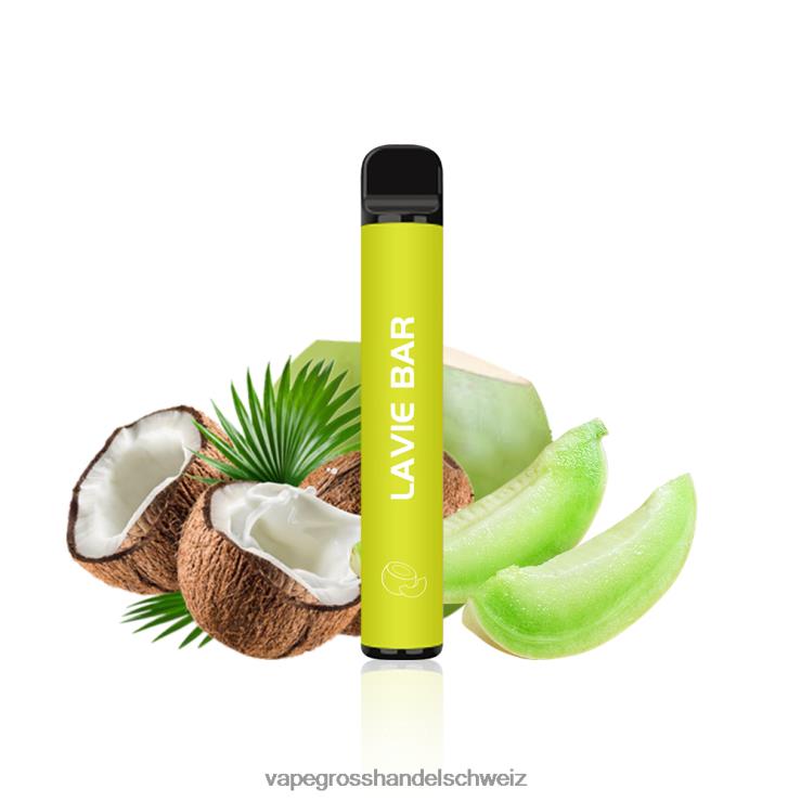 Vape Großhandel Elfbar - LAVIE BAR 2% Version 800 Züge Melone Kokos F428L324