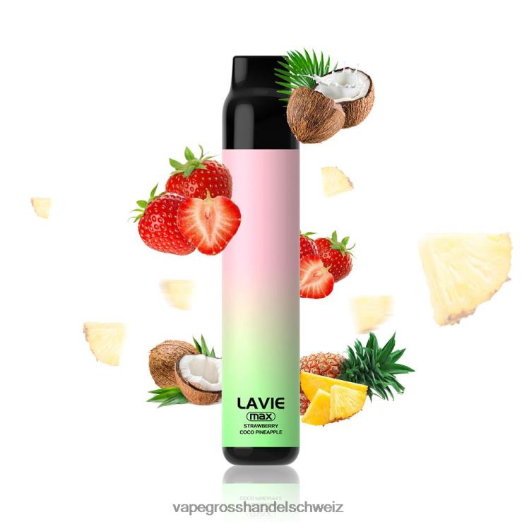 Vape Großhandel Tornado - LAVIE BAR 5000 Züge – max Erdbeer-Kokos-Apfel F428L283