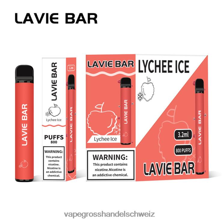 Vape Großhandel Tornado - LAVIE BAR 800 Züge Litschi-Eis F428L313