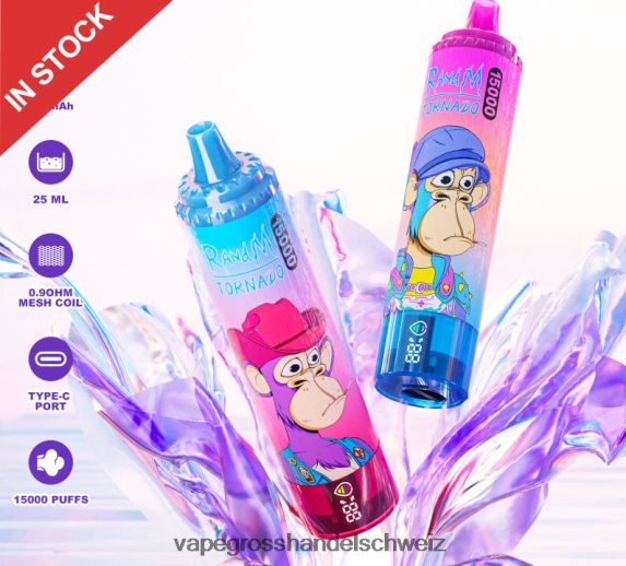 Vape Großhandel Tornado 666R843 Einweg RandM Tornado 15000 5 %