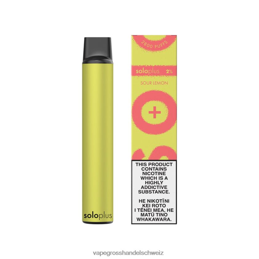 Dampfen Schweiz - Solo Plus Einweg-Vapor saure Zitrone R8BVXD36