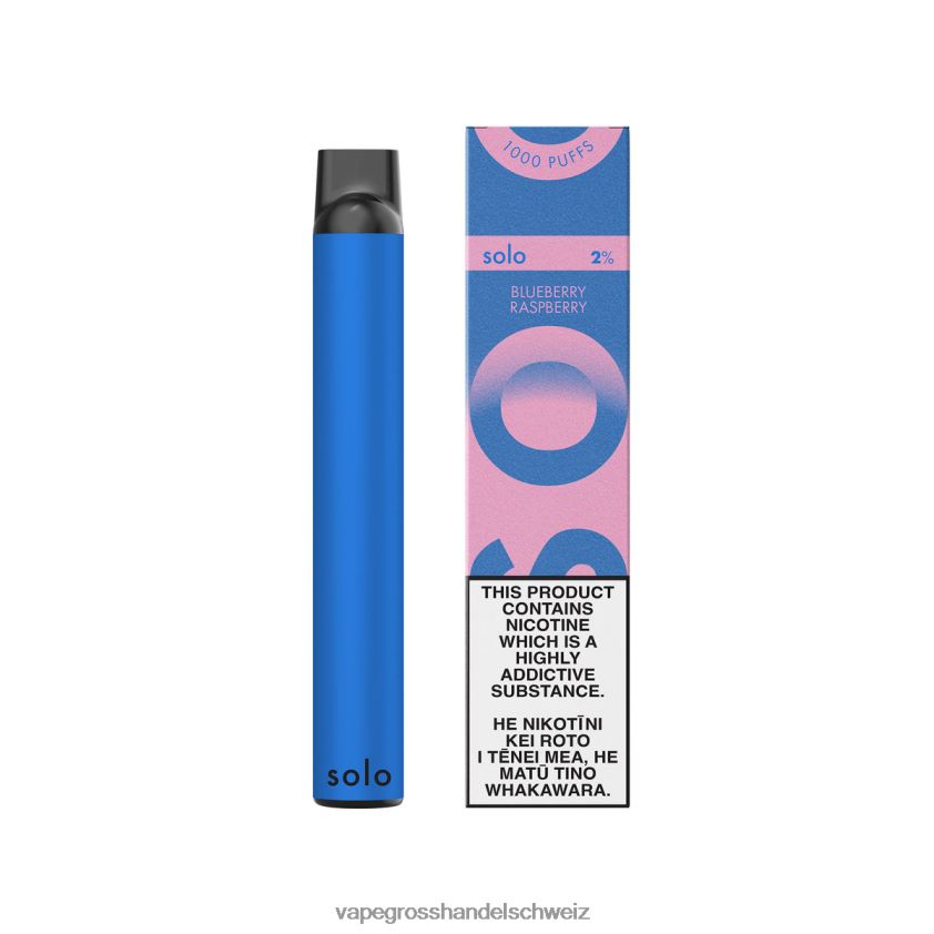 Elektronische Zigarette Flugzeug - Solo Einweg-Vape-Paradies-Kollektion Blaubeer-Himbeere R8BVXD19