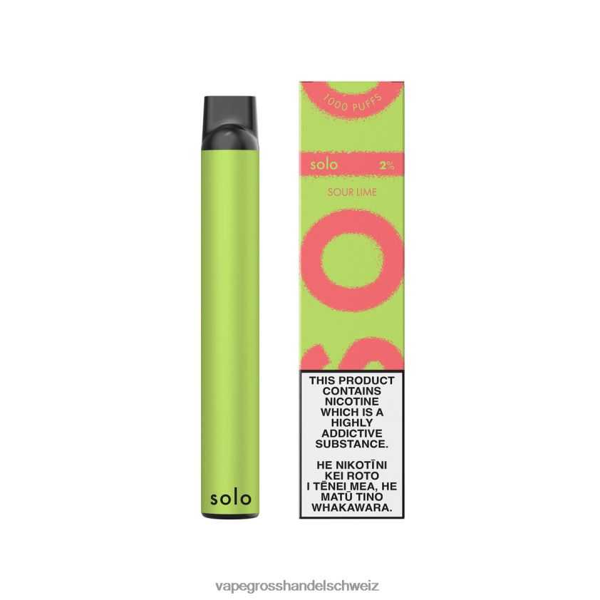 Elektronische Zigarette Ohne Nikotin - Solo Einweg-Vapor saure Limette R8BVXD18