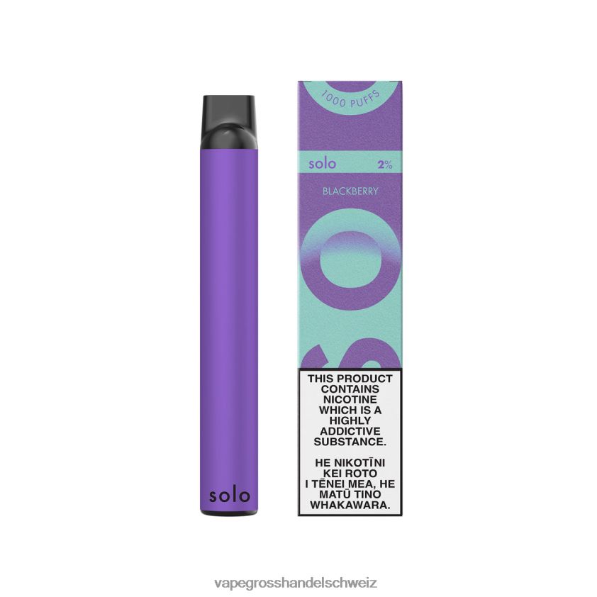 Vape Großhandel Preise - Solo Einweg-Vape-Paradies-Kollektion Brombeere R8BVXD22