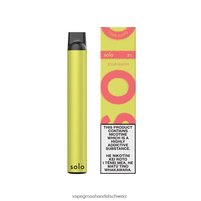Vape Großhandel Preise - Solo Einweg-Vapor saure Zitrone R8BVXD12
